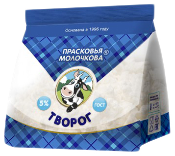 

Творог Прасковья Молочкова 5% пакет 350 г