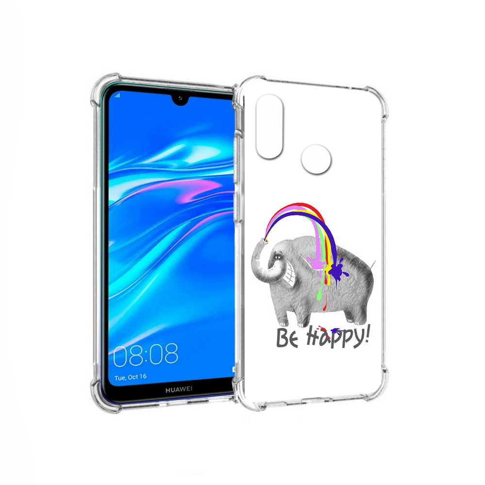 

Чехол MyPads Tocco для Huawei Y9 счастливый слон (PT227091.35.632), Прозрачный, Tocco