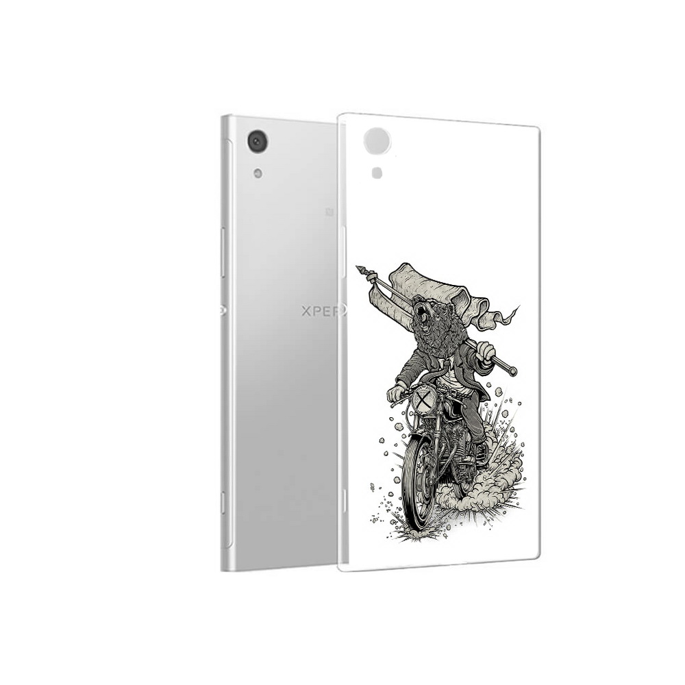 

Чехол MyPads Tocco для Sony Xperia XA1 медведь на мотоцикле (PT67093.240.467), Прозрачный, Tocco