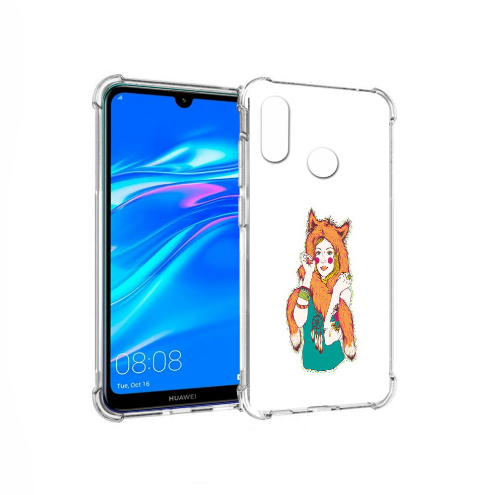 

Чехол MyPads Tocco для Huawei Y9 Девушка лиса (PT227091.35.62), Прозрачный, Tocco