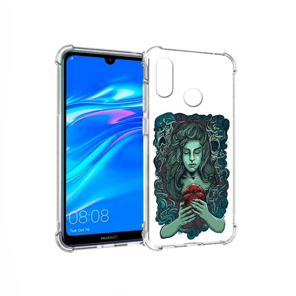 

Чехол MyPads Tocco для Huawei Y9 спящая девушка (PT227091.35.619), Прозрачный, Tocco