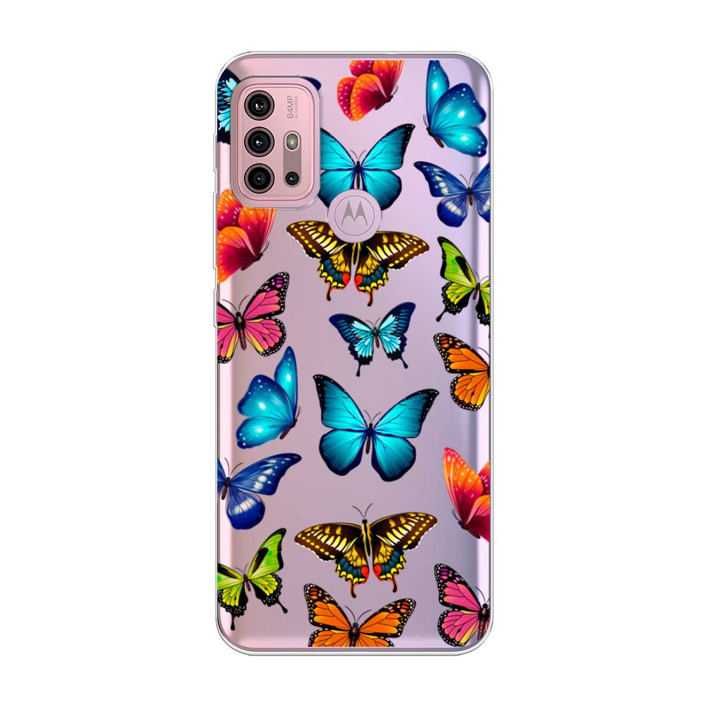

Силиконовый чехол "Разные бабочки" на Motorola Moto G30, Разные бабочки
