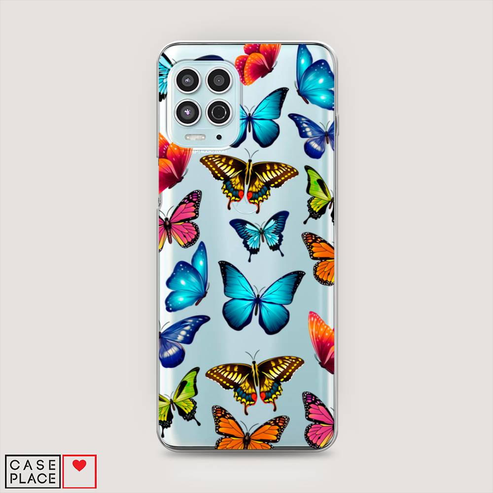 

Силиконовый чехол "Разные бабочки" на Motorola Moto G100, Разные бабочки