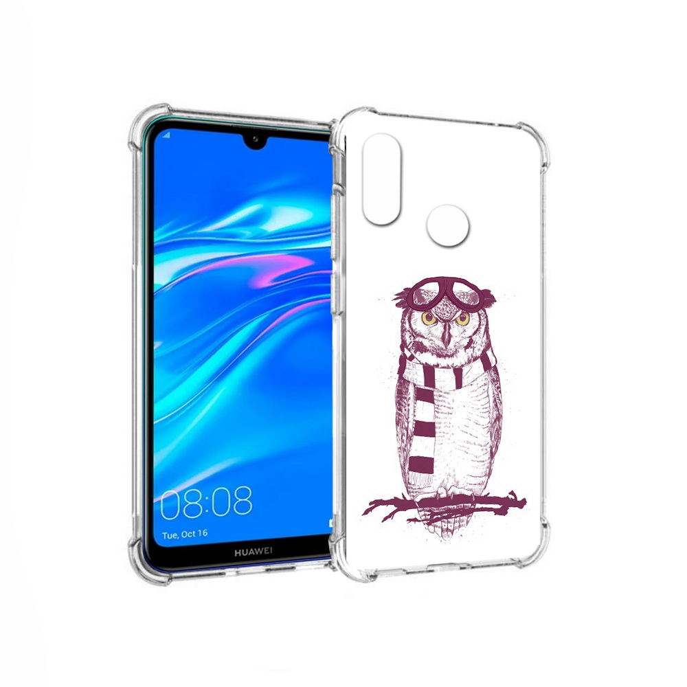 

Чехол MyPads Tocco для Huawei Y9 сова-летчик (PT227091.35.612), Прозрачный, Tocco