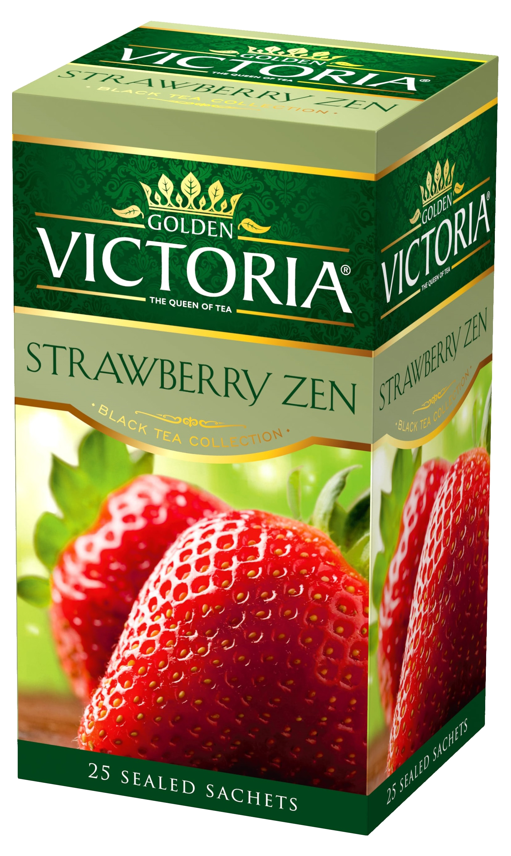 

Чай черный Golden Victoria Strawberry Zen в пакетиках 1,5 г х 25 шт