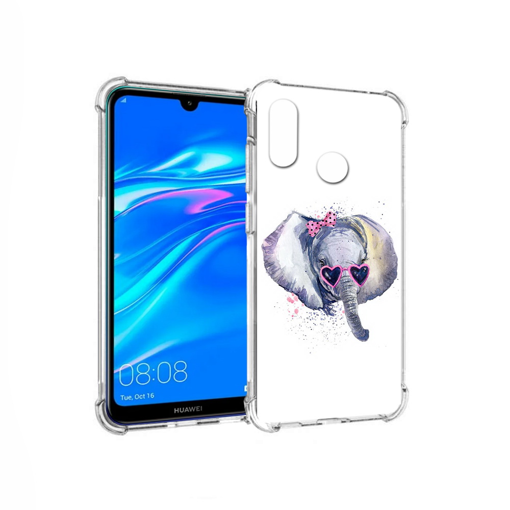 

Чехол MyPads Tocco для Huawei Y9 слоник в очках (PT227091.35.608), Прозрачный, Tocco