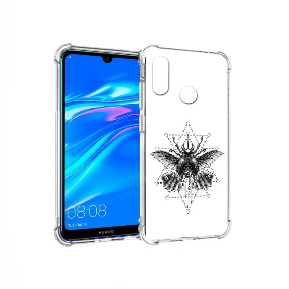 

Чехол MyPads Tocco для Huawei Y9 скарабей (PT227091.35.601), Прозрачный, Tocco