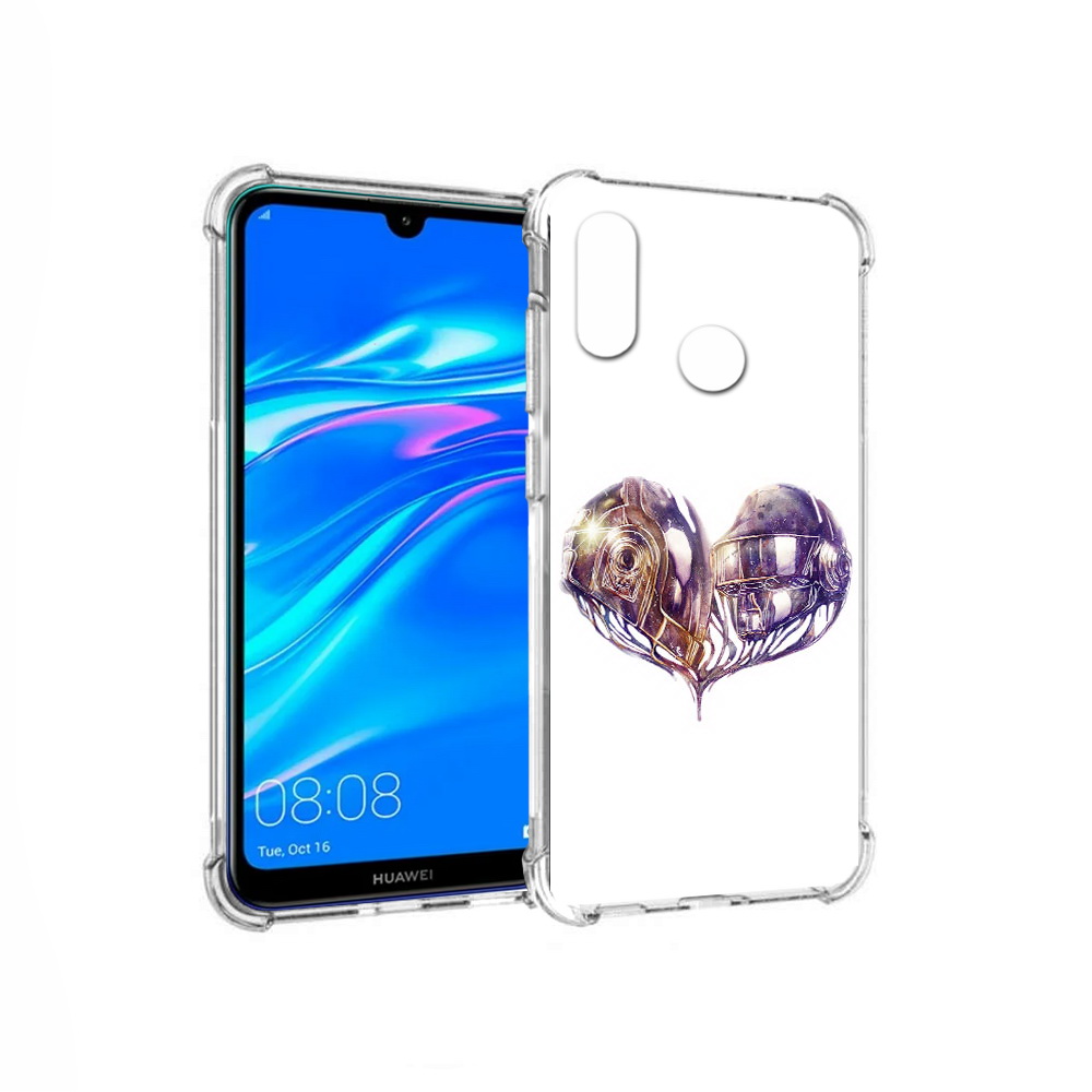 

Чехол MyPads Tocco для Huawei Y9 сердце абстракция (PT227091.35.596), Прозрачный, Tocco