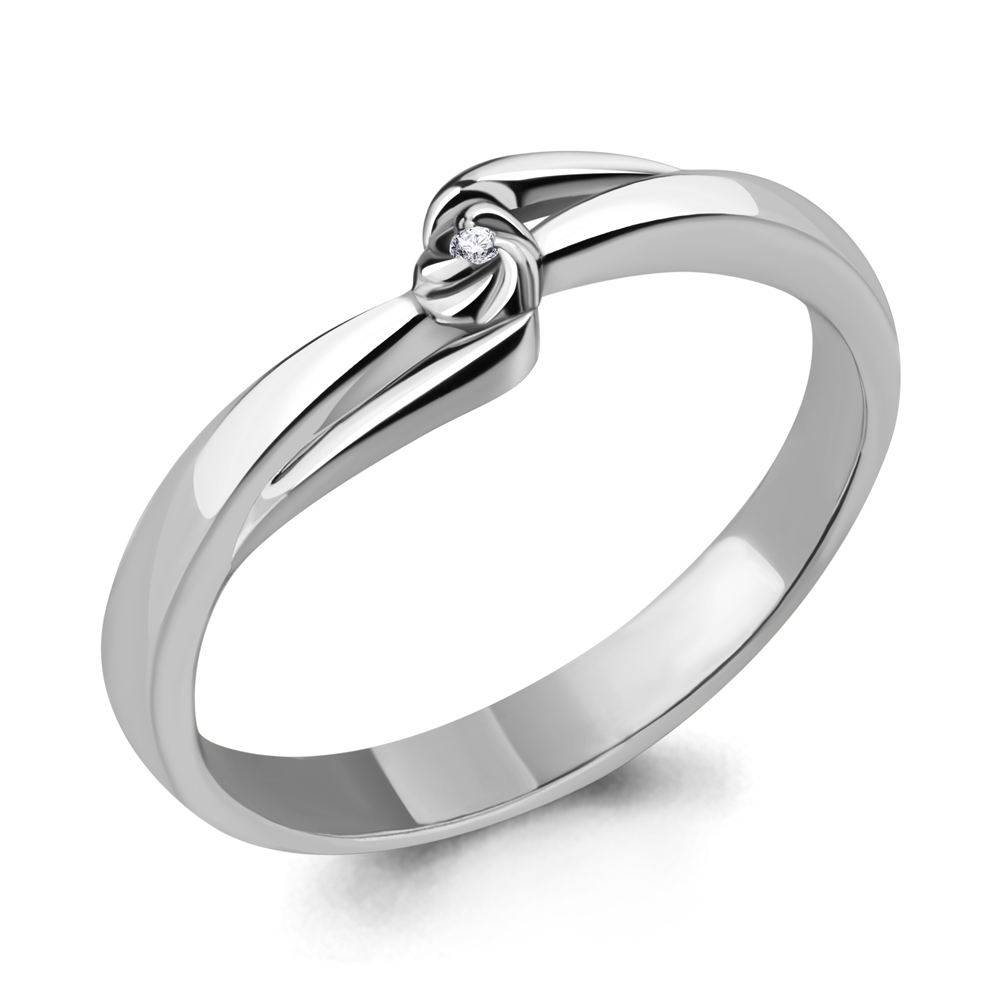

Кольцо из серебра с бриллиантом р. 16 Aquamarine 060129_925_р, 060129_925_р