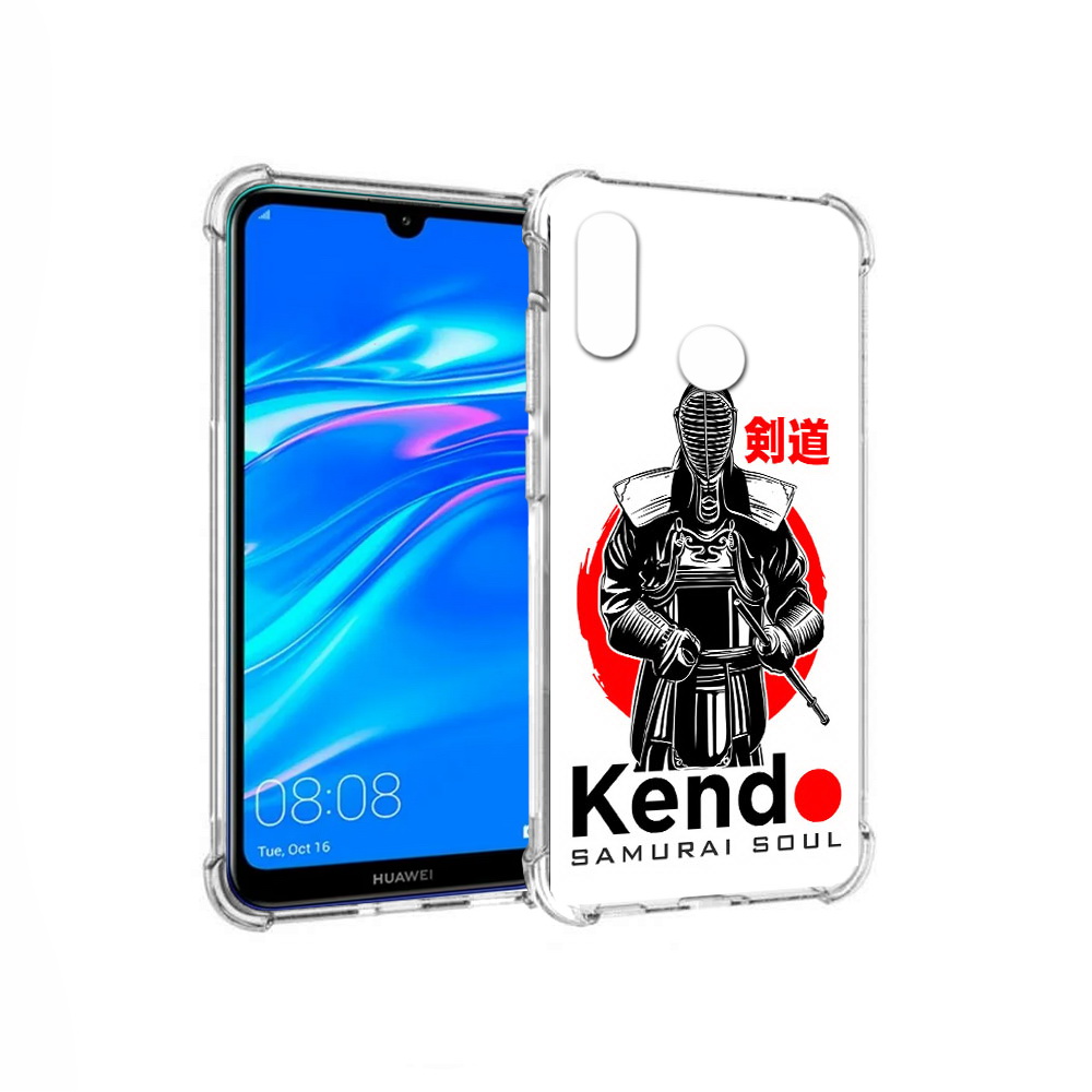 

Чехол MyPads Tocco для Huawei Y9 рисованый самурай (PT227091.35.581), Прозрачный, Tocco
