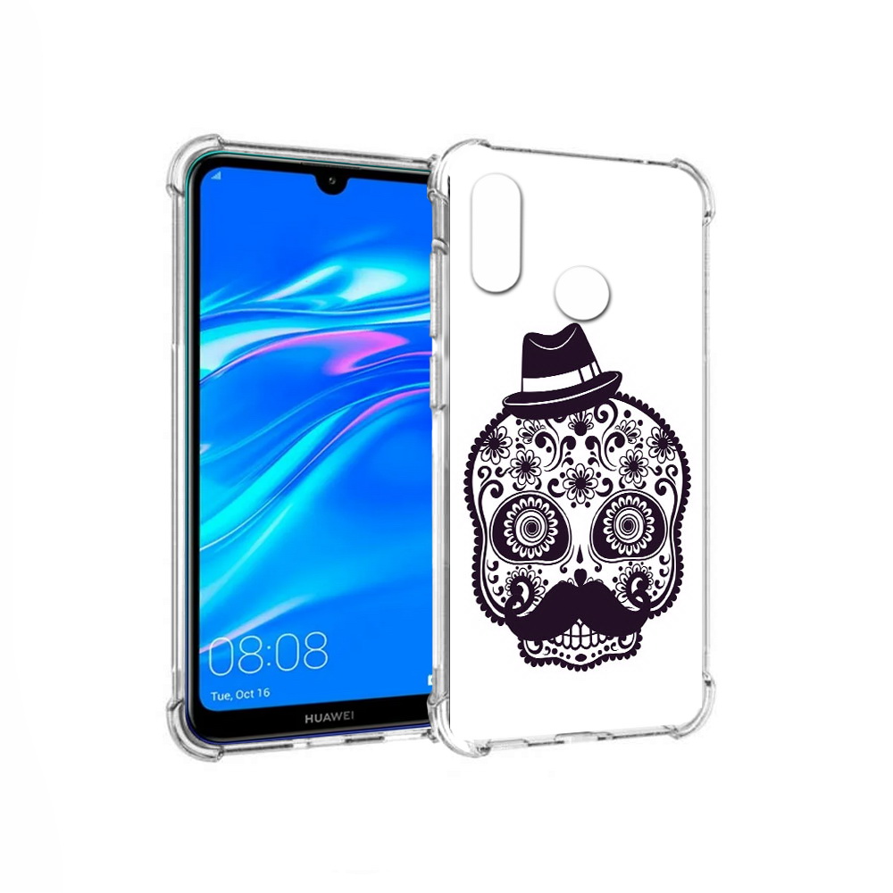 

Чехол MyPads Tocco для Huawei Y9 разрисованный скелет (PT227091.35.575), Прозрачный, Tocco