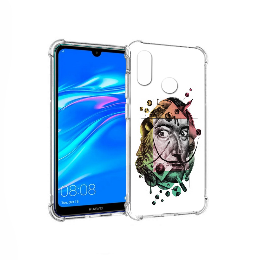 

Чехол MyPads Tocco для Huawei Y9 разноцветное лицо абстракция (PT227091.35.570), Прозрачный, Tocco