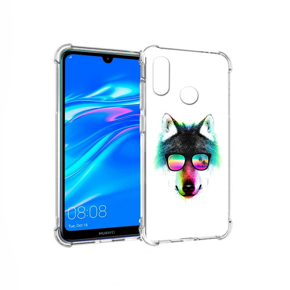 

Чехол MyPads Tocco для Huawei Y9 радужный волк (PT227091.35.567), Прозрачный, Tocco