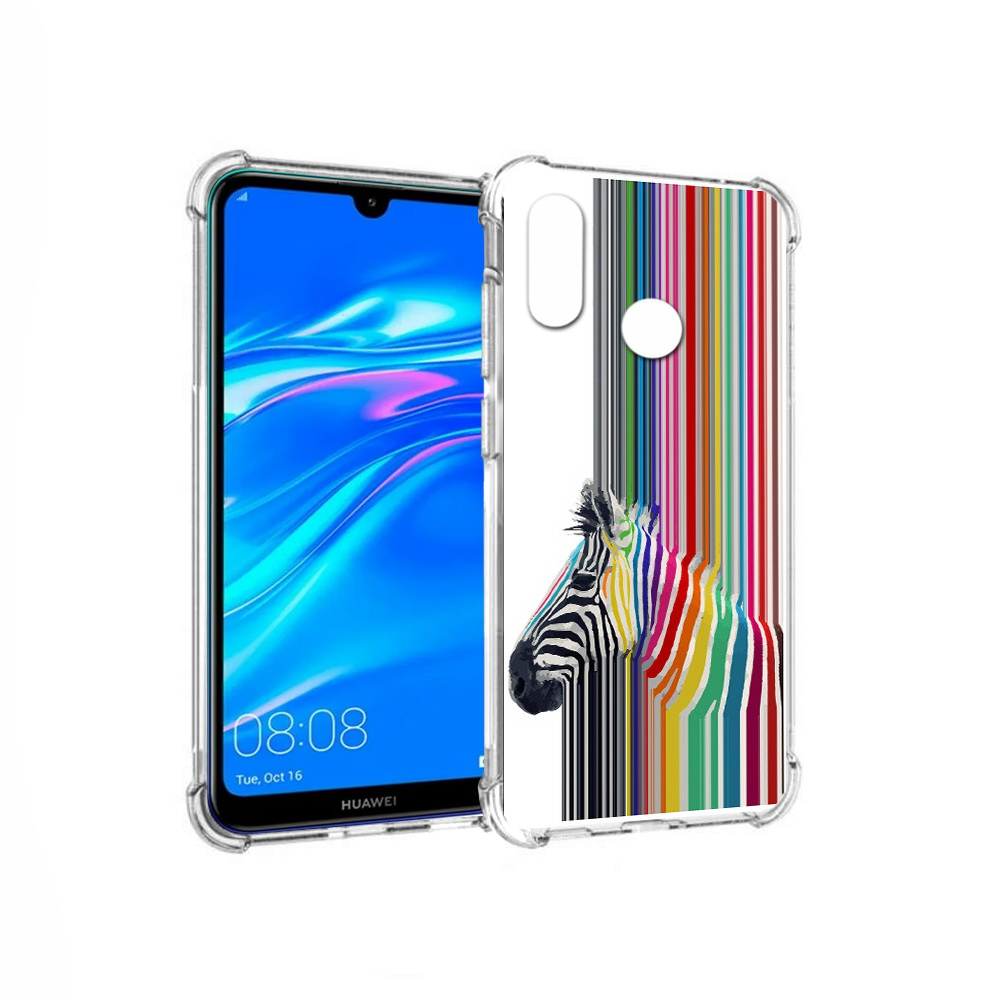 

Чехол MyPads Tocco для Huawei Y9 радужная зебра (PT227091.35.565), Прозрачный, Tocco