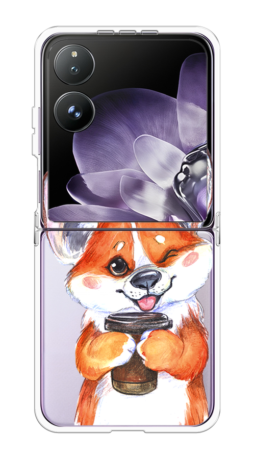 

Чехол на Xiaomi Mix Flip "Корги с кофе", Оранжевый;белый, 323150-1