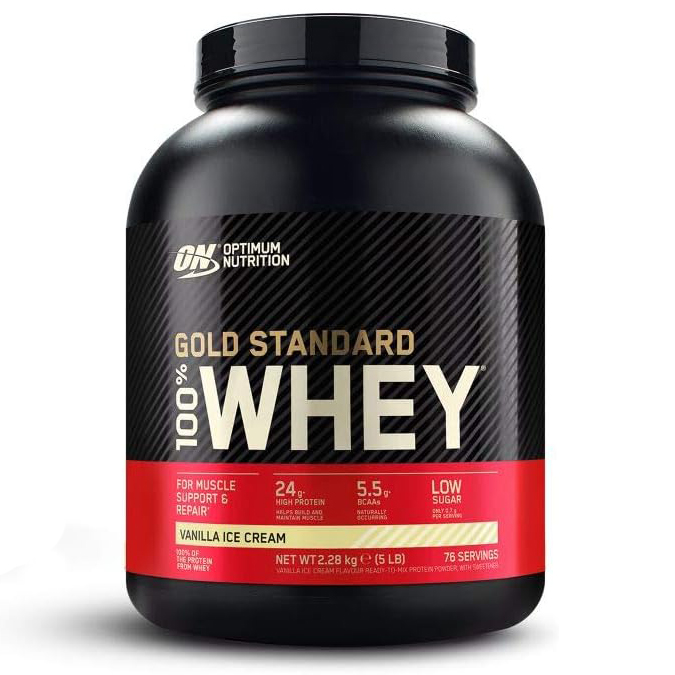 Протеин Optimum Nutrition 100% Whey Gold Standard EU, 2280 г, ванильное мороженое