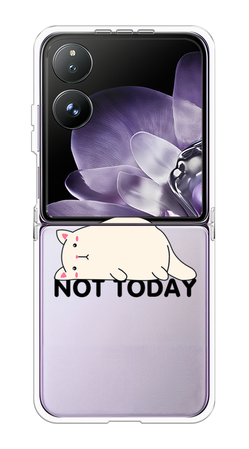 Чехол на Xiaomi Mix Flip "Cat not today" 323150-1 белый,  розовый,  черный