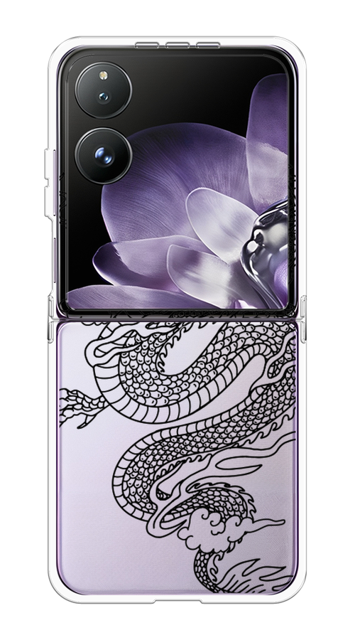 

Чехол на Xiaomi Mix Flip "Большой китайский дракон", Черный;серый, 323150-1