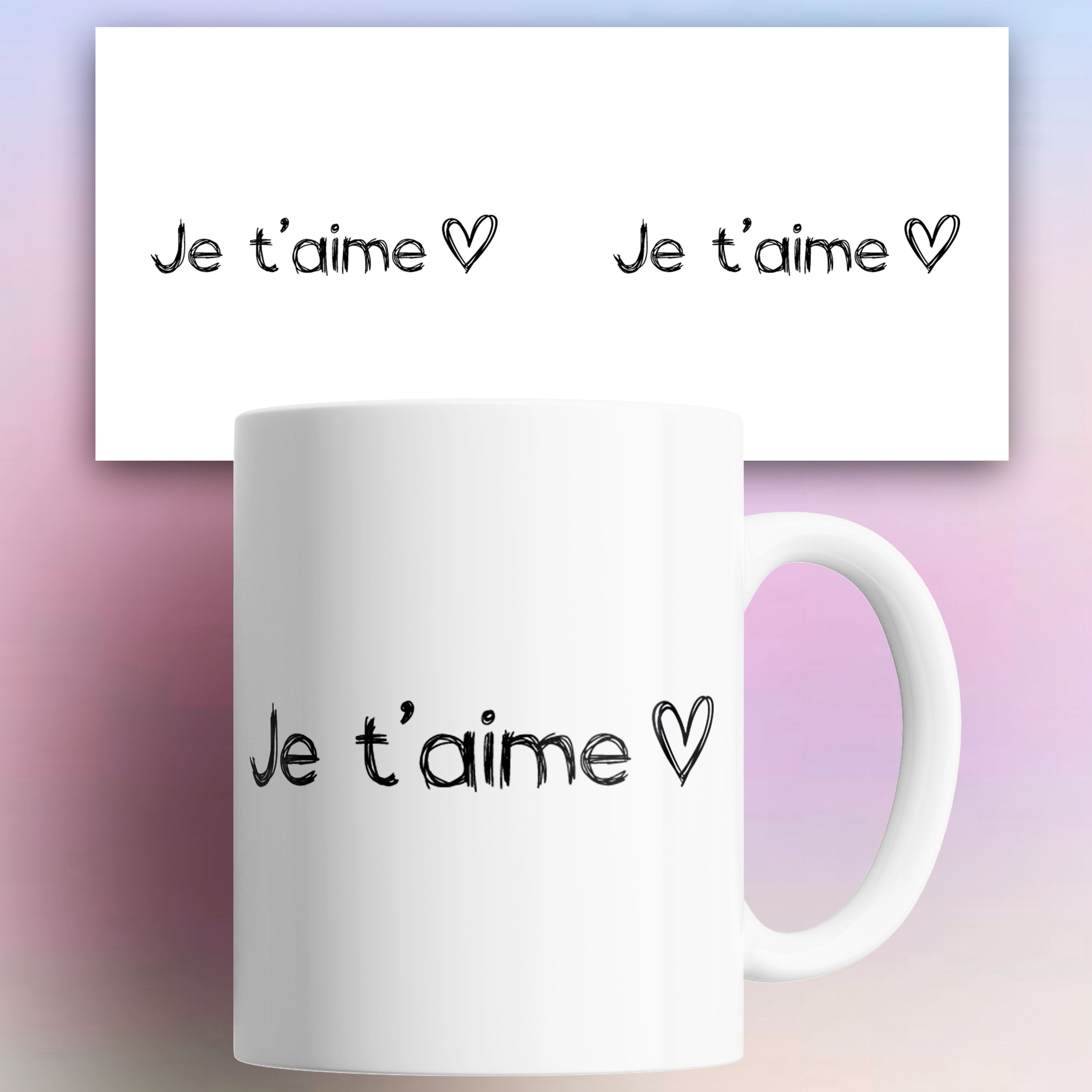 Кружка Я тебя люблю Je t'aime