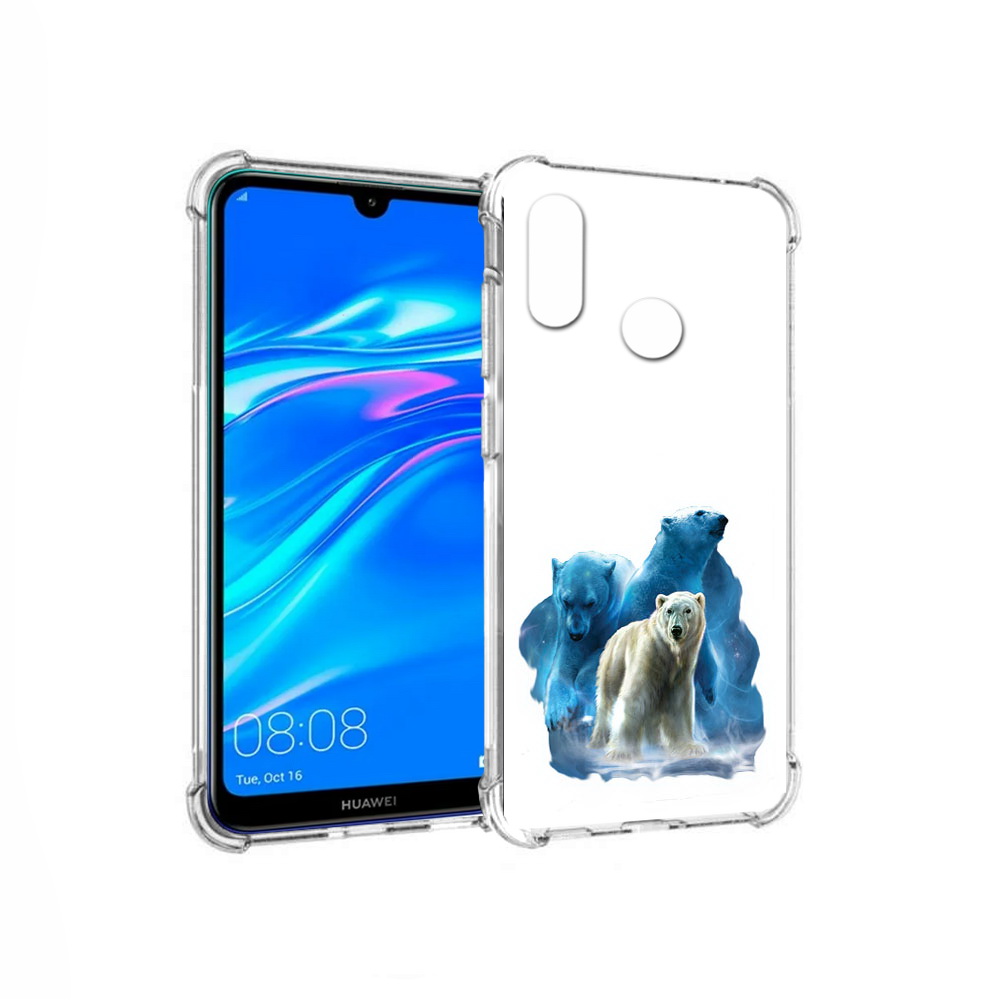 

Чехол MyPads Tocco для Huawei Y9 полярный медведь (PT227091.35.549), Прозрачный, Tocco