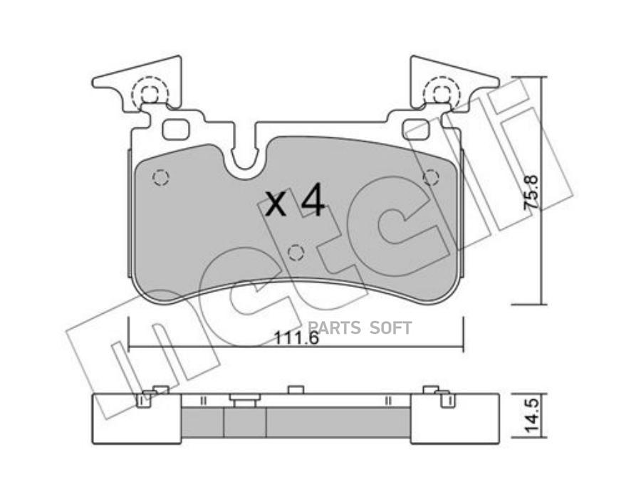 

Тормозные колодки METELLI 2212230