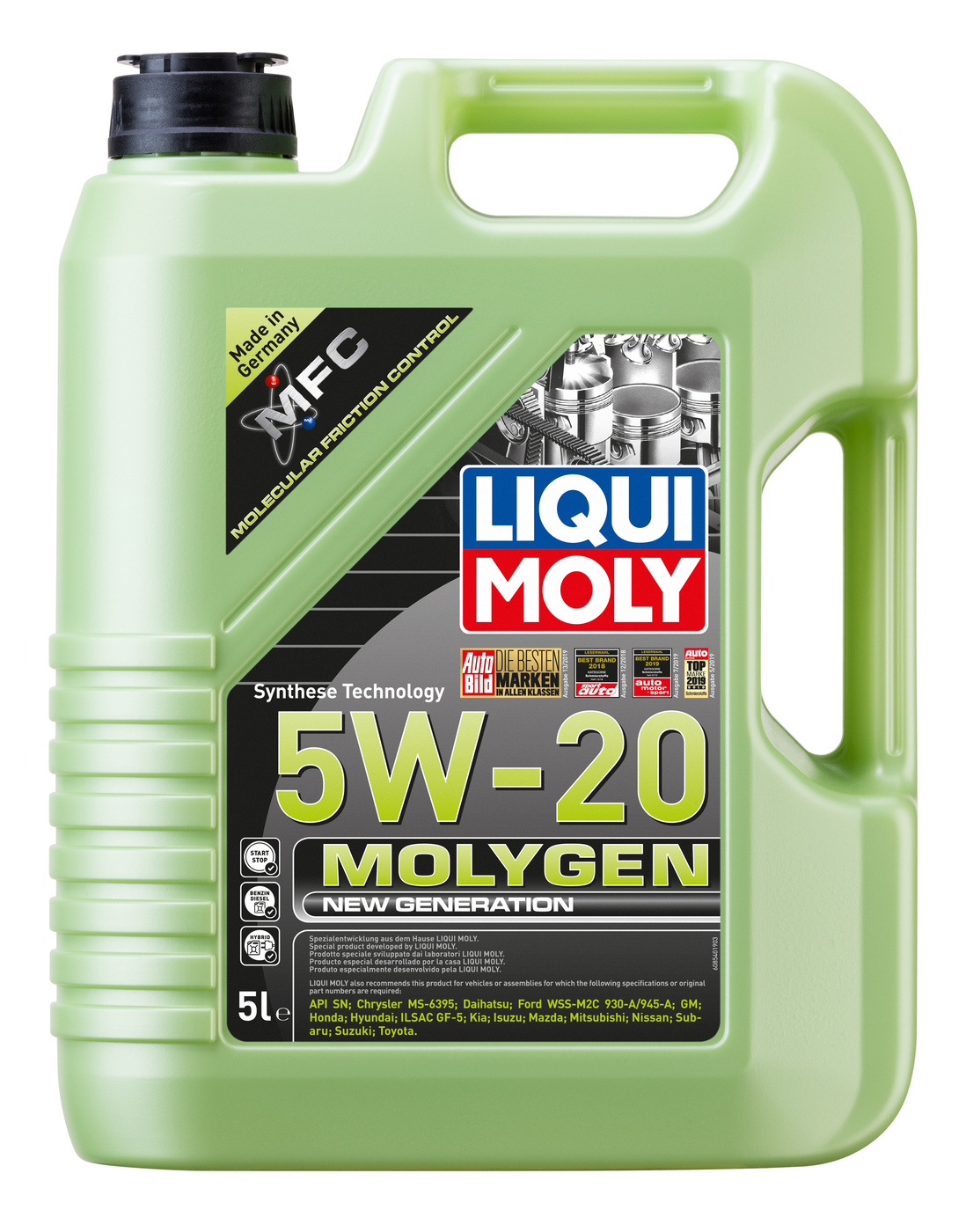 

Моторное масло Liqui Moly Molygen NeW Generation 5W20 5л, Molygen NeW Generation