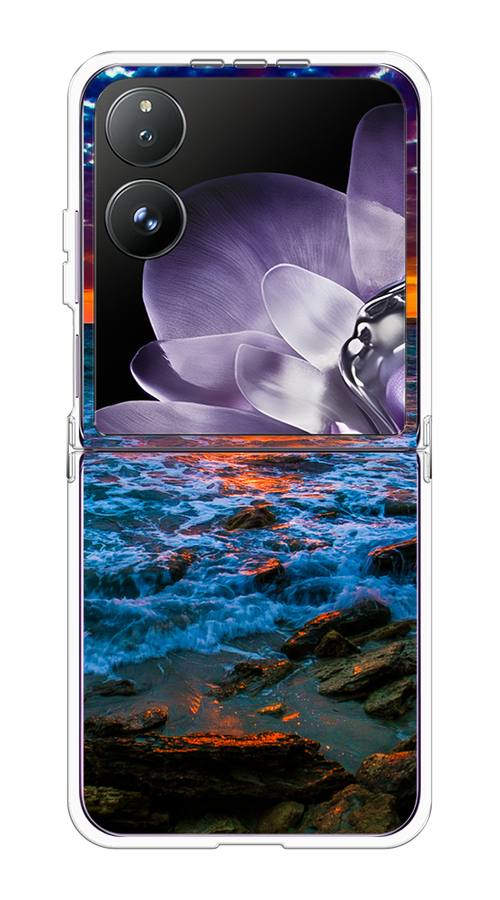

Чехол на Xiaomi Mix Flip "Закат 1", Оранжевый;синий, 323150-1