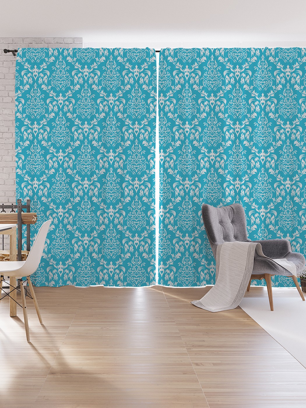 

Шторы под лён JoyArty "Готическое барокко", серия Oxford DeLux, 340х265 см, Готическое барокко