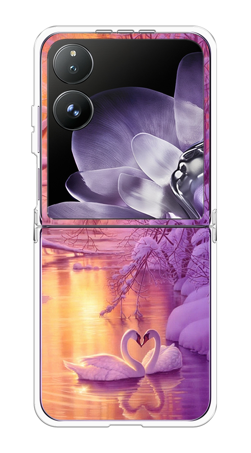 

Чехол на Xiaomi Mix Flip "Зима 1", Фиолетовый;желтый, 323150-1