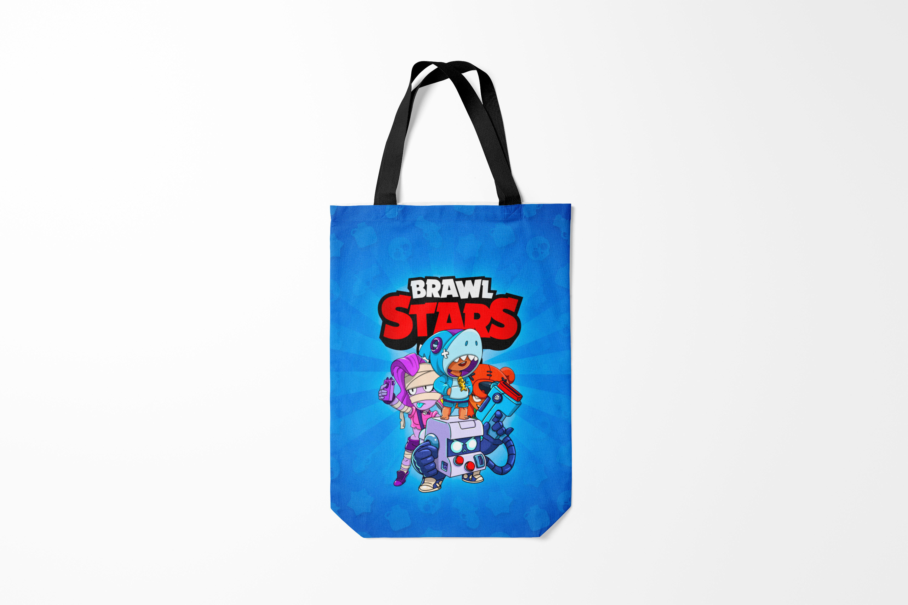 

Сумка шoппер унисекс Burnettie Brawl Stars, черный; красный, Brawl Stars
