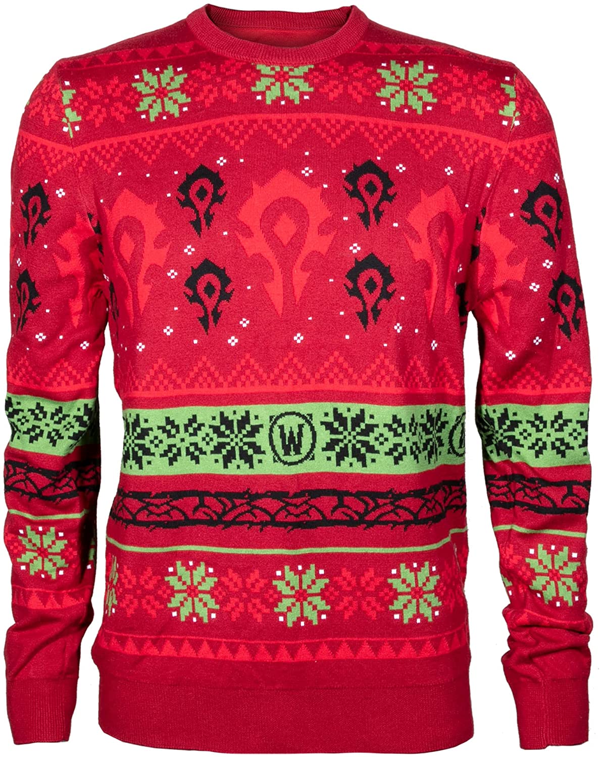 фото Свитер мужской world of warcraft world of warcraft horde ugly holiday sweater красный m