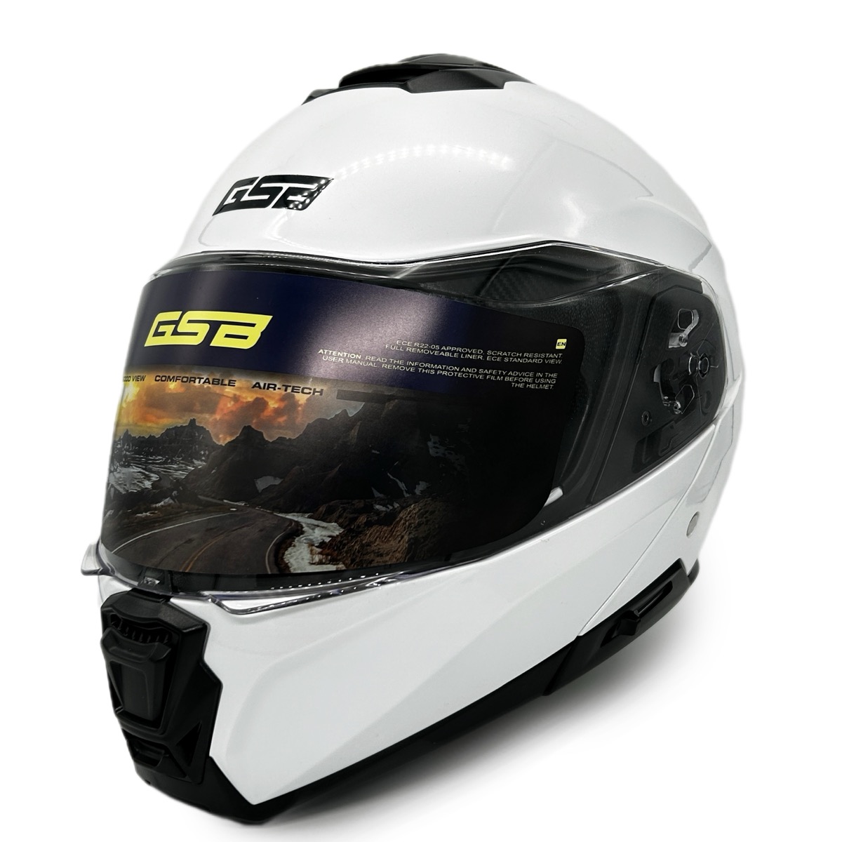 Шлем для снегохода GSB G-362 PEARL WHITE (ЭП)