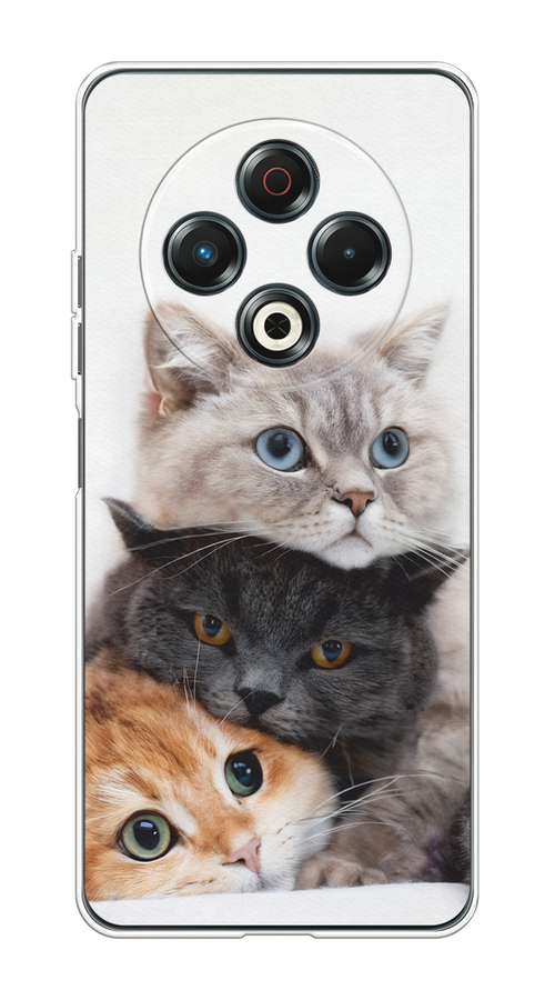

Чехол на Tecno Spark 30 Пушистые мордашки, Серый;черный;оранжевый, 309150-1