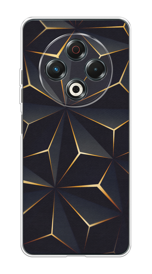 

Чехол на Tecno Spark 30 Черные полигоны, Золотистый;черный, 309150-1