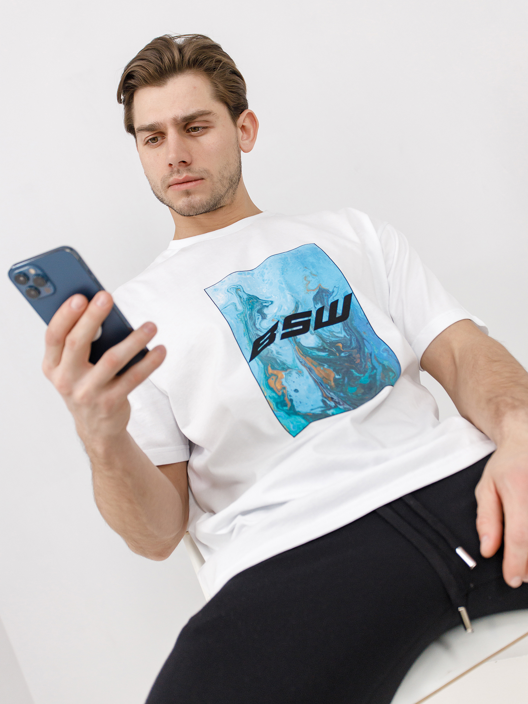 

Футболка мужская Black Star Wear MOA1121-003 белая L, MOA1121-003
