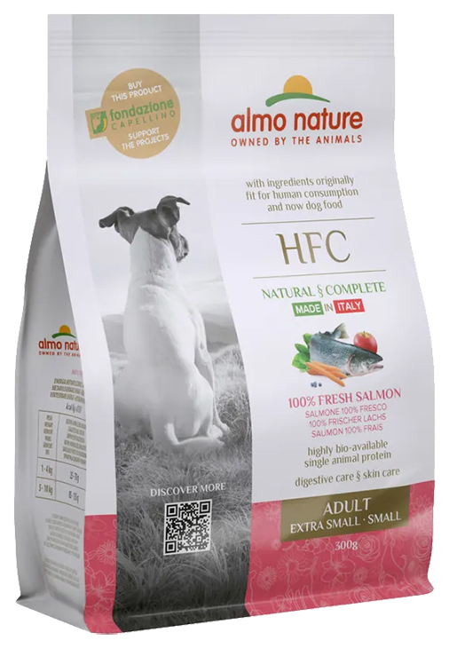 фото Сухой корм для собак almo nature hfc dry, лосось, 0.3кг