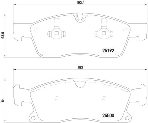 

Комплект тормозных колодок Brembo P50108