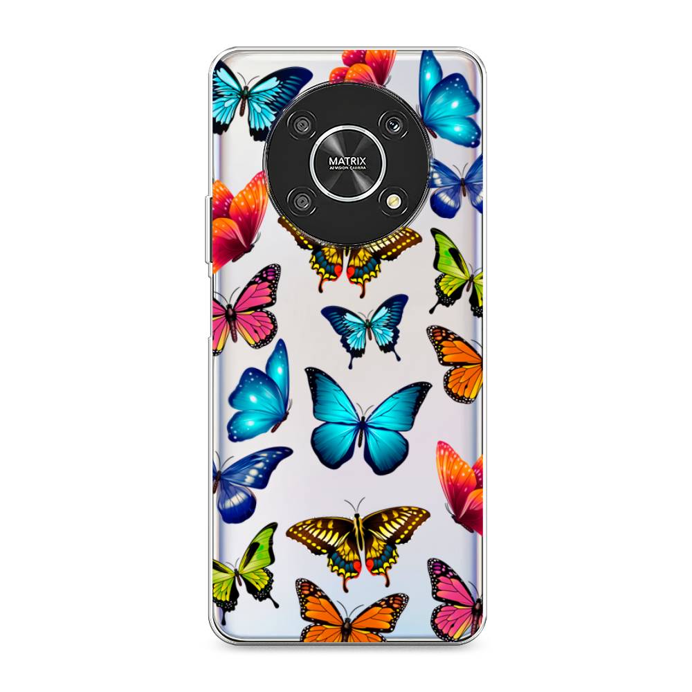 фото Силиконовый чехол "разные бабочки" на honor magic 4 lite 4g awog