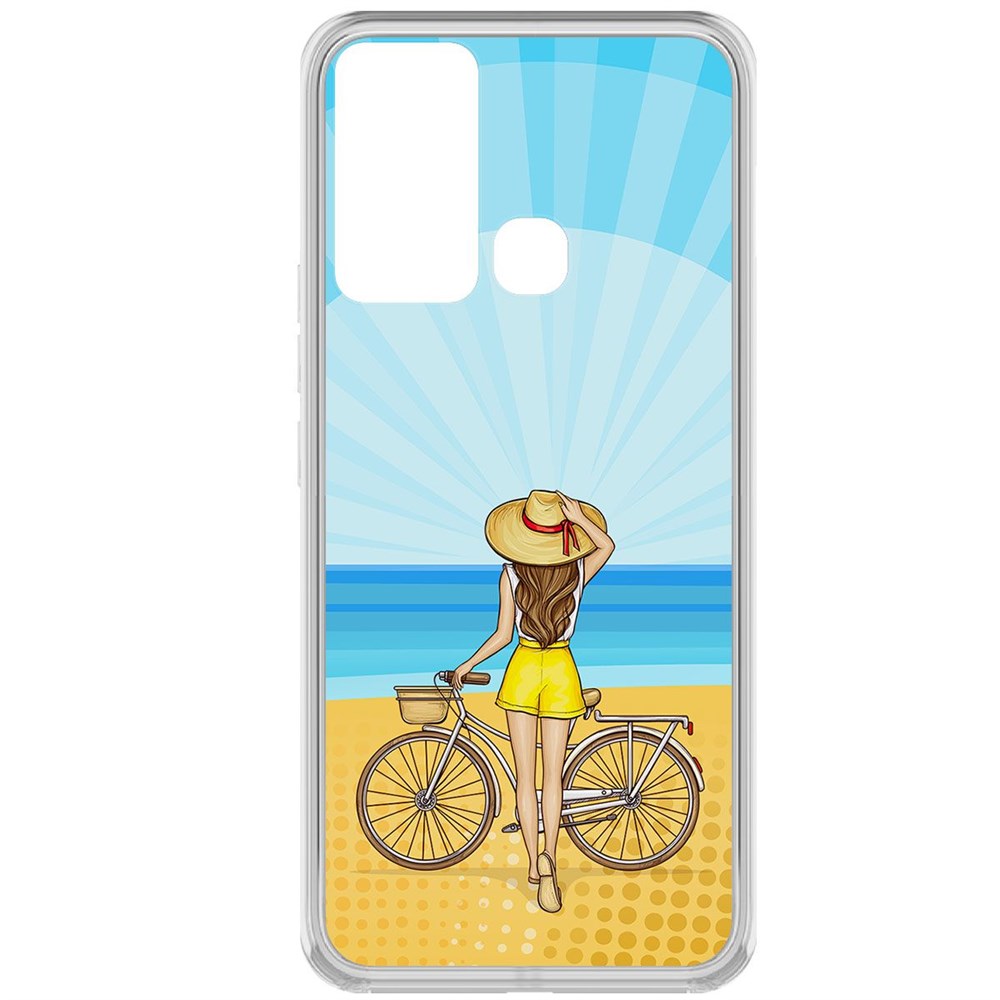 Чехол-накладка Krutoff Clear Case Шорты женские для Infinix Hot 12i