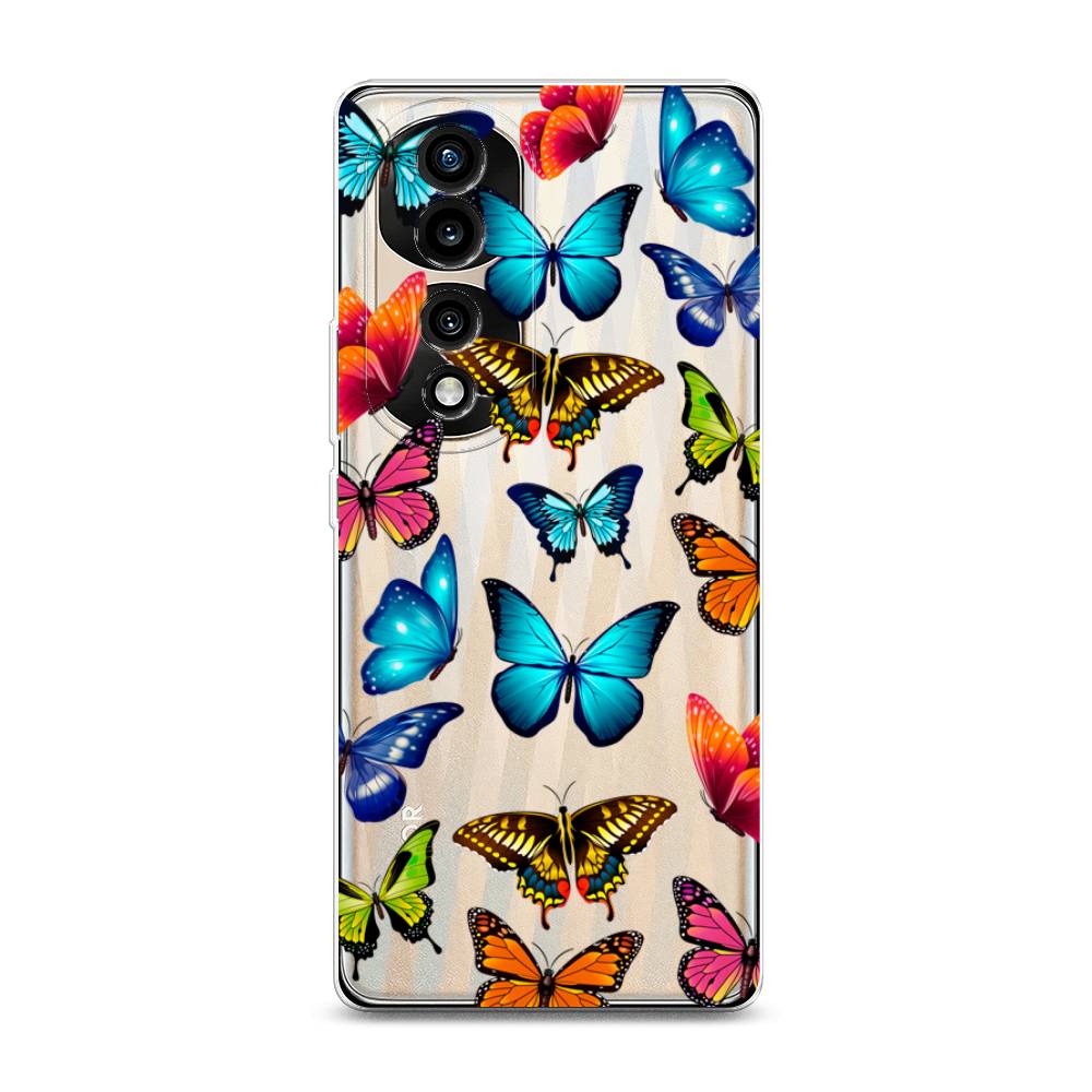 

Силиконовый чехол "Разные бабочки" на Honor 70 Pro, Разные бабочки