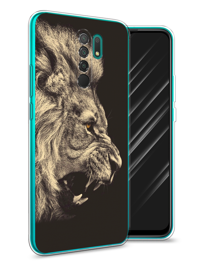 

Чехол Awog на Xiaomi Redmi 9 "Львиный рык 2", Разноцветный, 38350-1