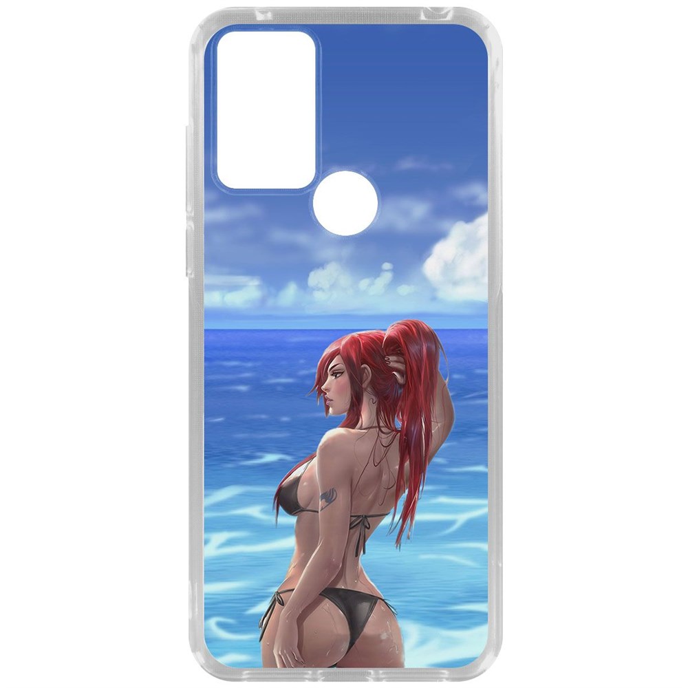 Чехол-накладка Krutoff Clear Case Купальник женский для TCL 306