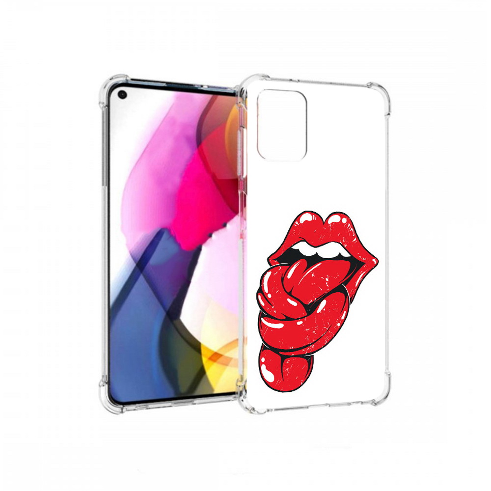 

Чехол MyPads Tocco для Motorola Moto G яркие губы с языком (PT227060.366.705), Прозрачный, Tocco