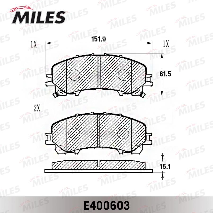

Тормозные Колодки Miles E400603