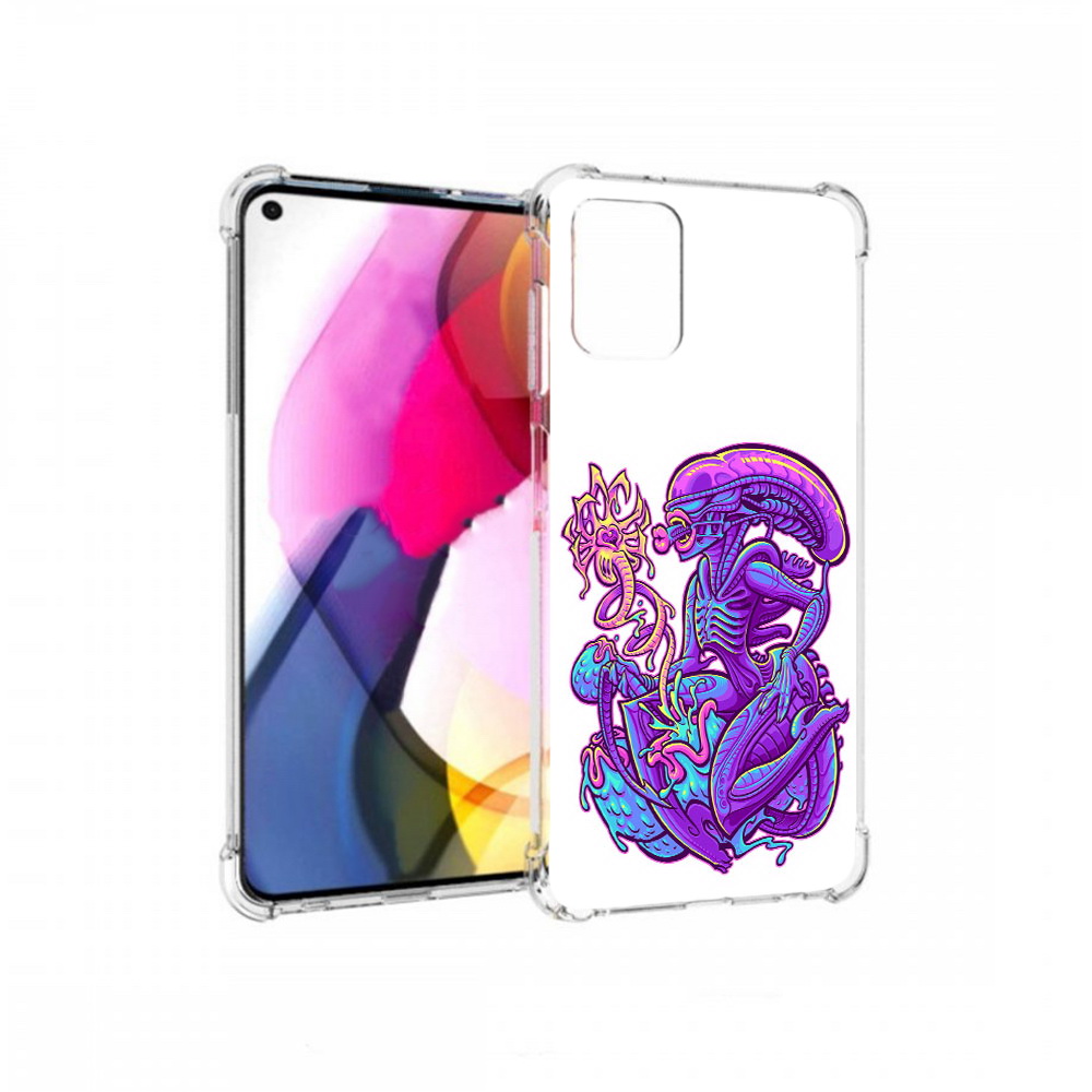 

Чехол MyPads Tocco для Motorola Moto G чужой фиолетовый цвет (PT227060.366.693), Прозрачный, Tocco