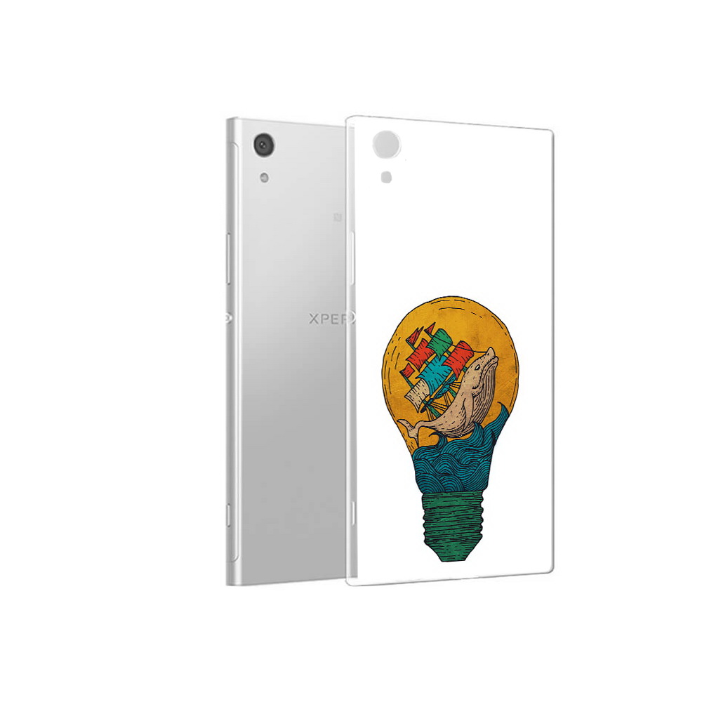 

Чехол MyPads Tocco для Sony Xperia XA1 кит в лампочке с парусами (PT67093.240.387), Прозрачный, Tocco