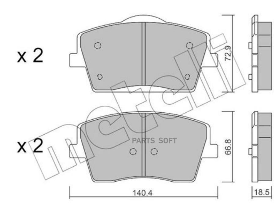 Тормозные колодки METELLI 2211860