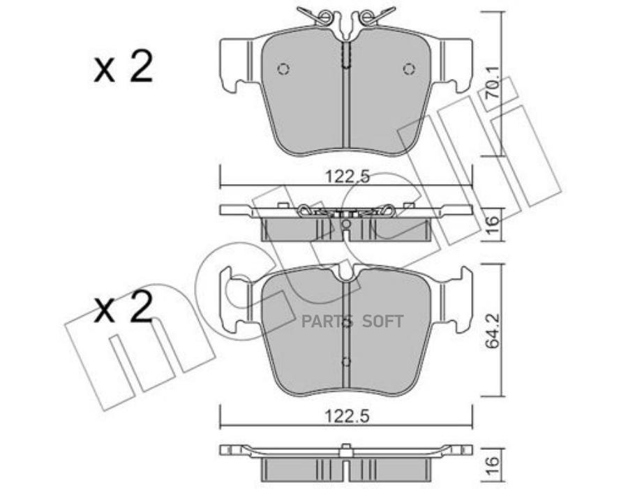 

Тормозные колодки METELLI 2211350