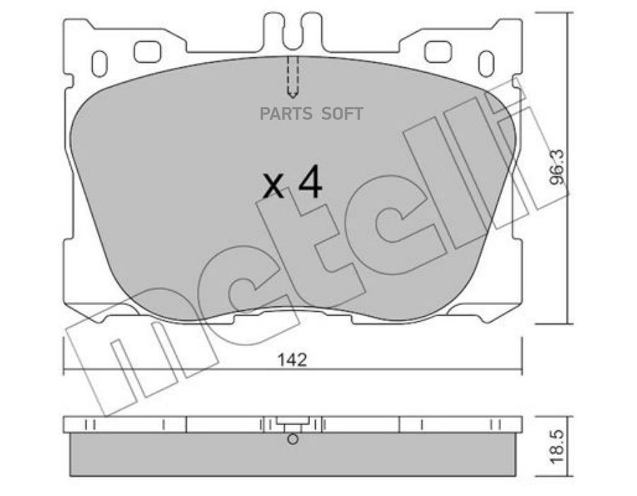 

Тормозные колодки METELLI 2211340