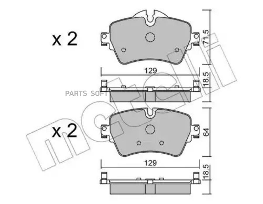 

Тормозные колодки METELLI 2210130